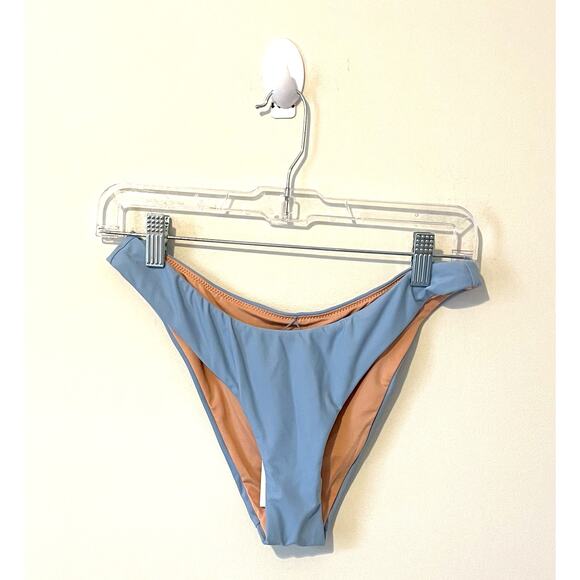 J. Crew High Leg Swim Bikini Bottom Light Blue Size Small NEW - Picture 1 of 8
